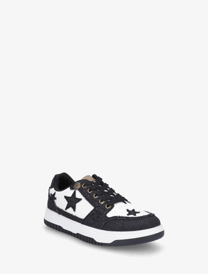 Sneakers à motifs étoiles et jean - Noir - 2