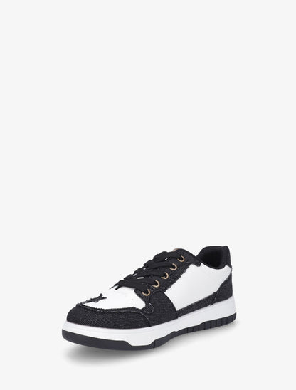 Sneakers à motifs étoiles et jean - Noir - 3