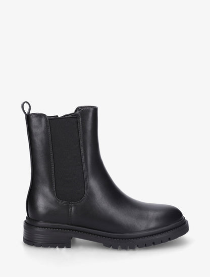 Bottines élastiquées à semelle crantée - Noir - 1