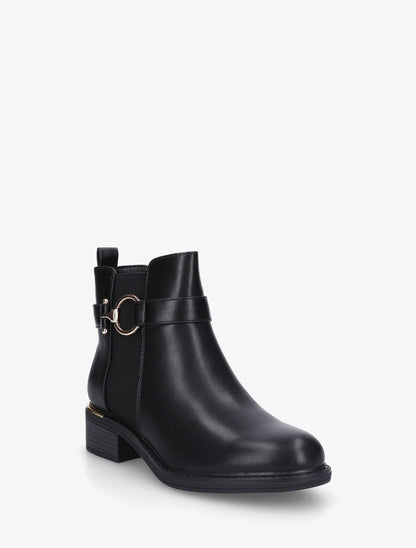 Bottines élastiquées à boucle ronde - Noir - 2