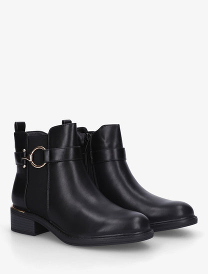 Bottines élastiquées à boucle ronde - Noir - 4