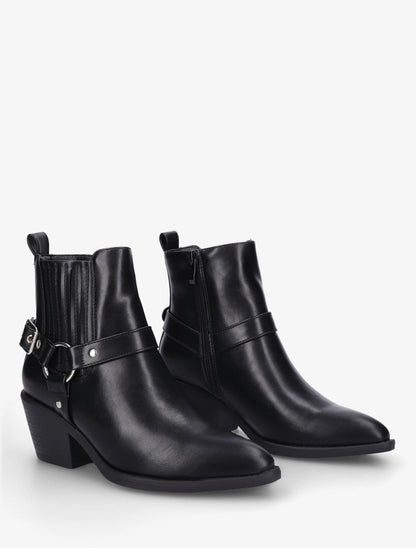 Bottines en simili style chelsea - Noir - 4