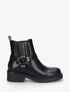 Bottines en simili style chelsea à ceinturon - Noir - 1