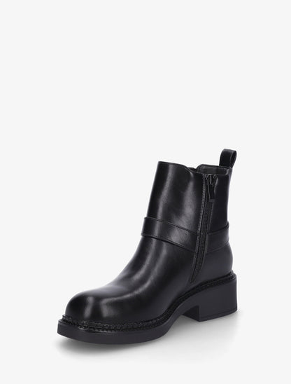 Bottines en simili style chelsea à ceinturon - Noir - 3