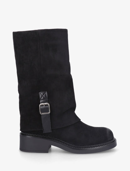 Bottes bimatière à ceinturon - Noir - 1