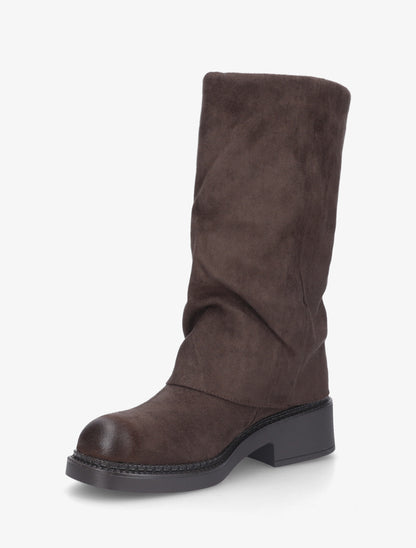 Bottes bimatière à ceinturon - Marron - 3