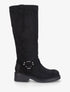 Bottes en suédine à boucle - Noir - 1