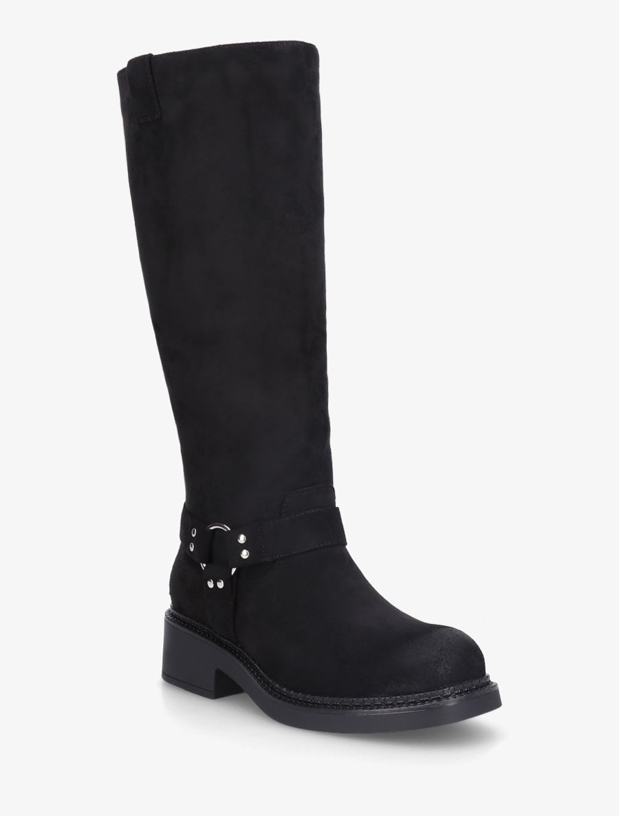 Bottes en suédine à boucle - Noir - 2