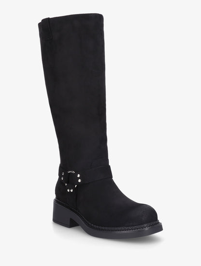 Bottes en suédine à boucle - Noir - 2