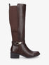 Bottes élastiquées à empiècement métallique - Marron - 1