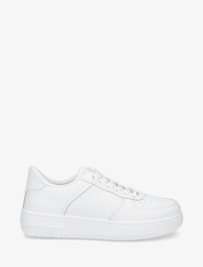 Sneakers classiques à empiècement métallique - Blanc - 1