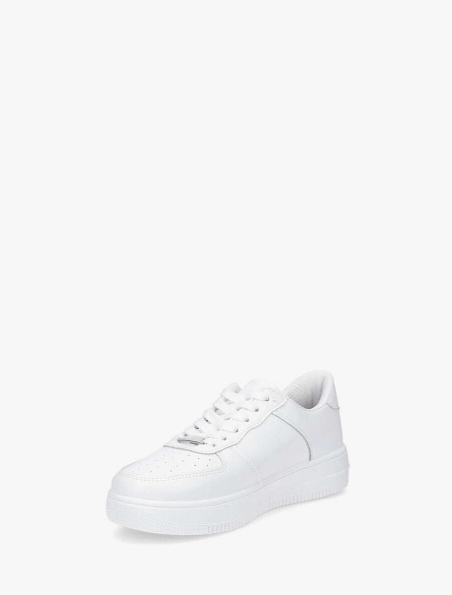 Sneakers classiques à empiècement métallique - Blanc - 3