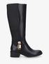 Bottes en simili à empiècement métallique - Noir - 1
