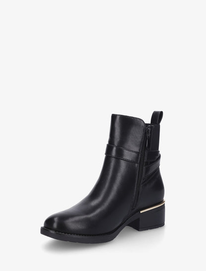 Bottines sanglées à cheville élastiquée - Noir - 3