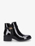 Bottines vernies à cheville élastiquée - Noir - 1
