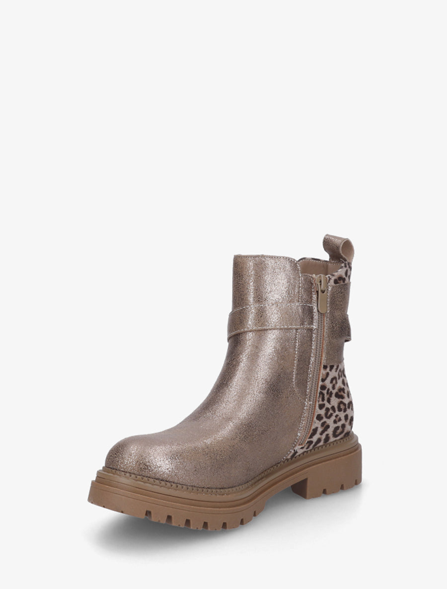 Bottines élastiquées à sangle - Taupe - 3