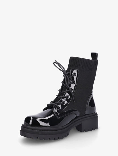Bottines chaussettes et vernies - Noir - 3