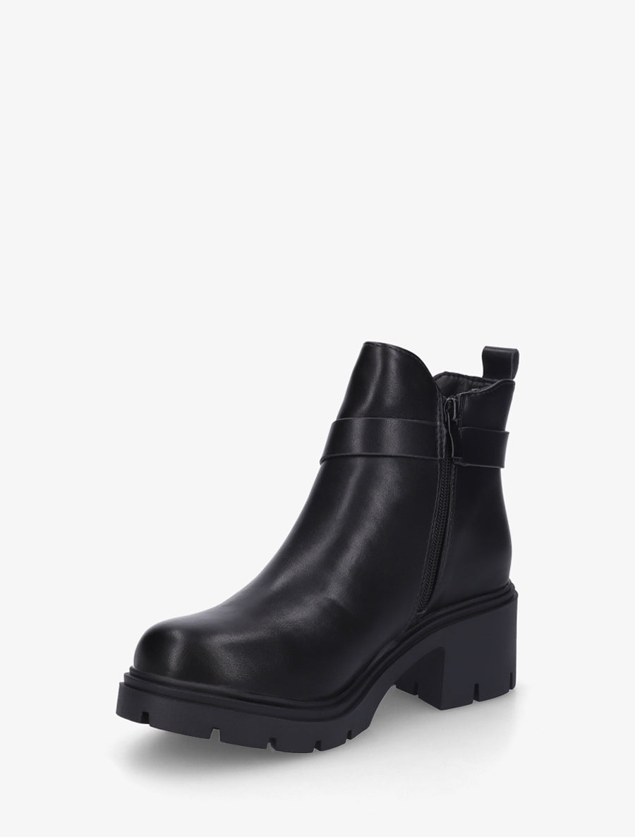 Bottines élastiquées à double boucles - Noir - 3