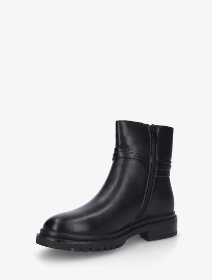 Bottines en simili sanglées - Noir - 3