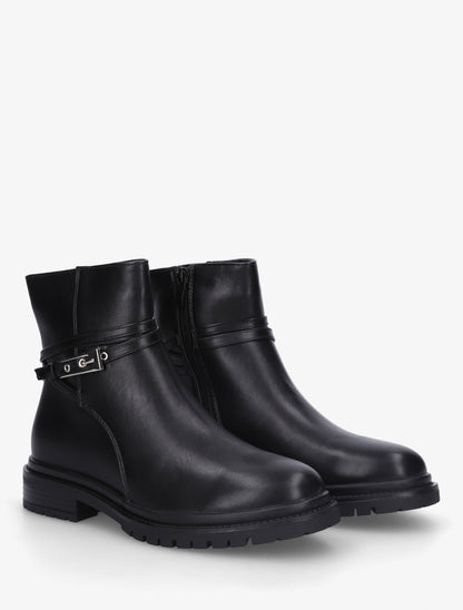 Bottines en simili sanglées - Noir - 4