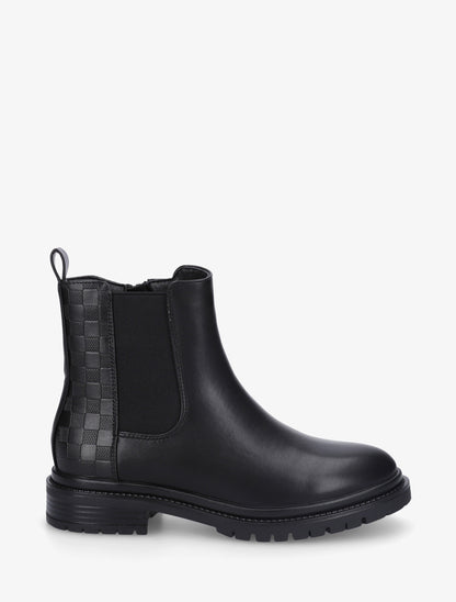 Bottines montantes à contrefort à motif damier - Noir - 1