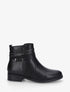 Bottines en simili à 4 brides - Noir - 1