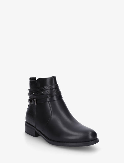 Bottines en simili à 4 brides - Noir - 2