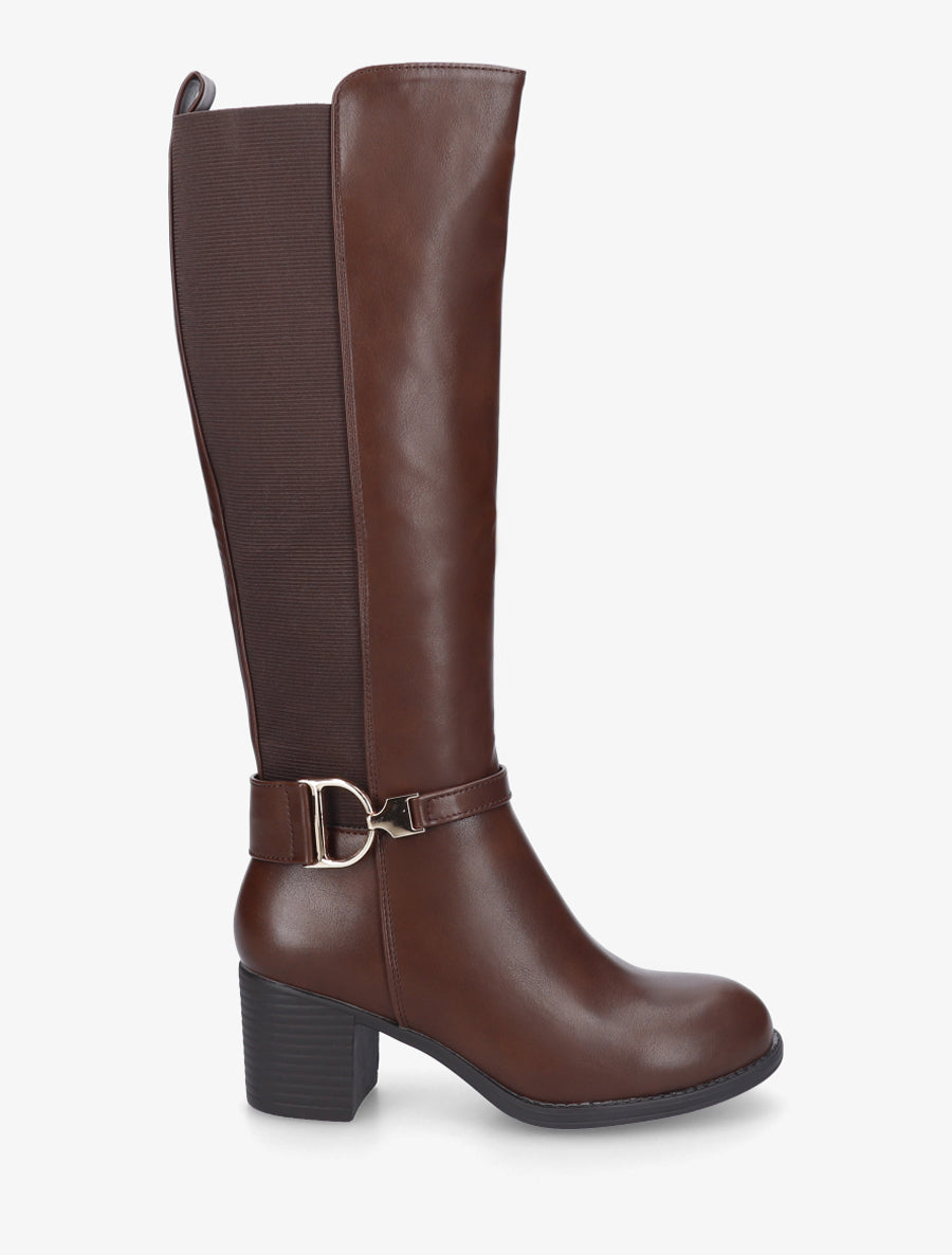 Bottines Jennyfer En Simili Marron - Taille 38, Occasion Très Bon état, Talon Moyen, Pointe Pointue