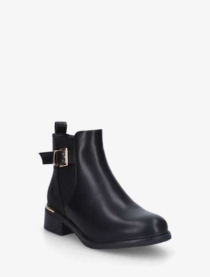 Bottines élastiquées à contrefort pailleté - Noir - 2