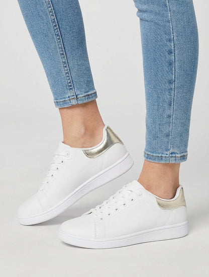 Baskets classiques en simili - Or