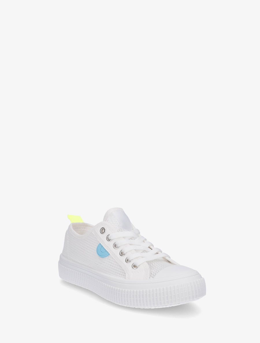 Tennis basique en tissu ajouré - Blanc - 2