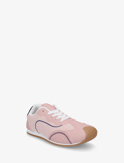 Sneakers texturés effet nubuck - Rose - 2