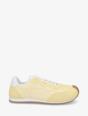 Sneakers texturés effet nubuck - Jaune - 1