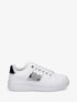 Sneakers à empiècement coeur strassé - Argent - 1