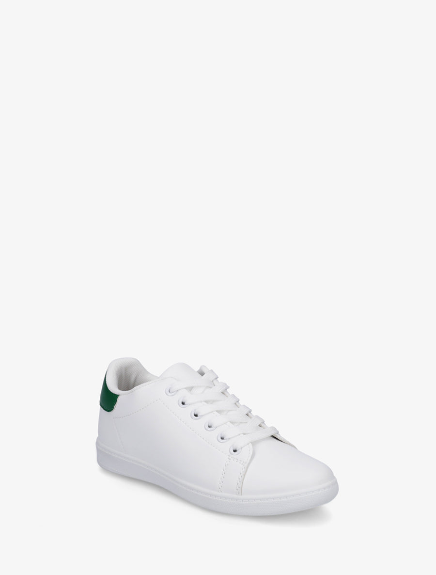 Sneakers basiques en simili - Vert - 2