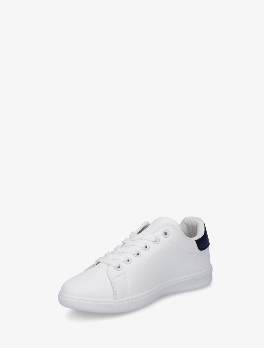 Sneakers basiques en simili - Marine - 3