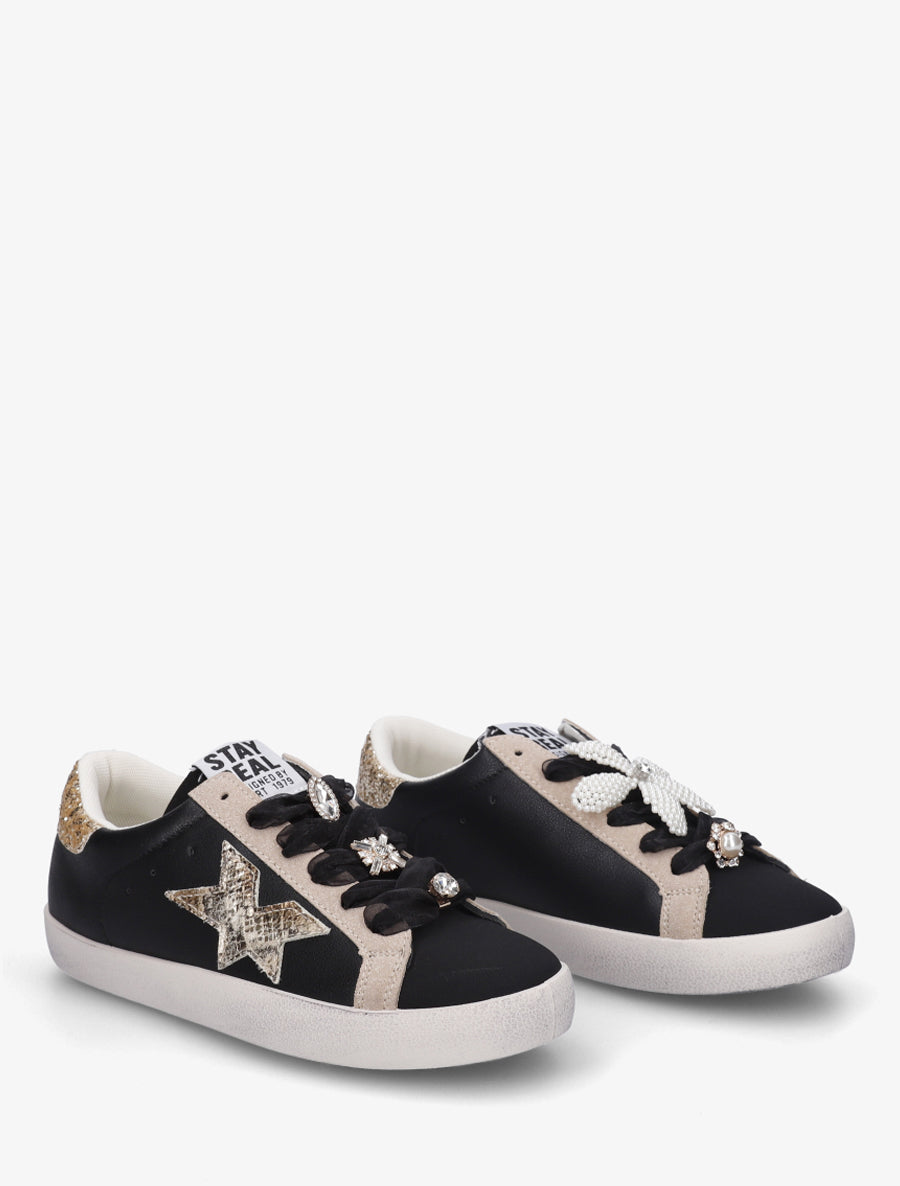 Baskets à bijoux strassés - Noir - 4