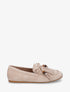 Mocassins en suédine à franges et perles - Beige - 1