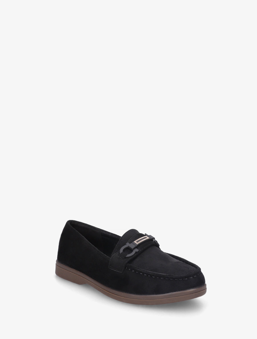 Mocassins plats en suédine - Noir - 2