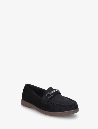 Mocassins plats en suédine - Noir - 2