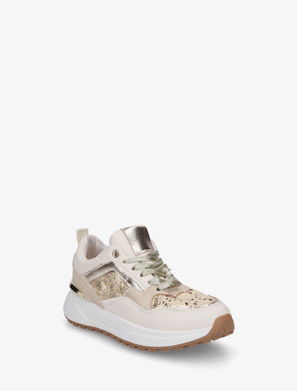 Baskets à empiècements crochet - Or - 2