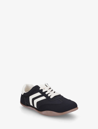 Baskets bimatière à contrefort contrastant - Noir - 2