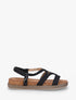 Sandales plates en cordelettes - Noir - 1