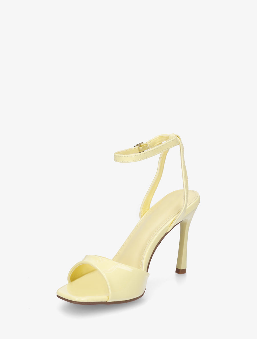 Sandales vernies à talon aiguille - Jaune - 3