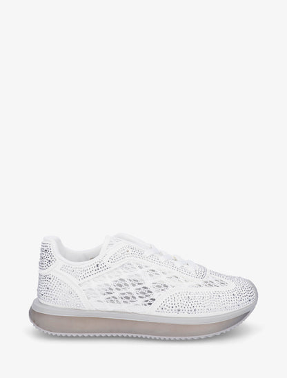 Baskets brodées à strass - Blanc - 1