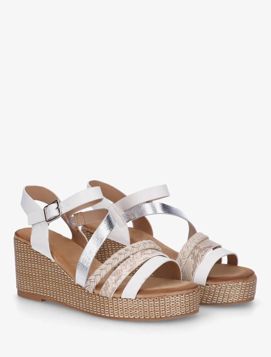 Sandales multibride fantaisie - Blanc - 4