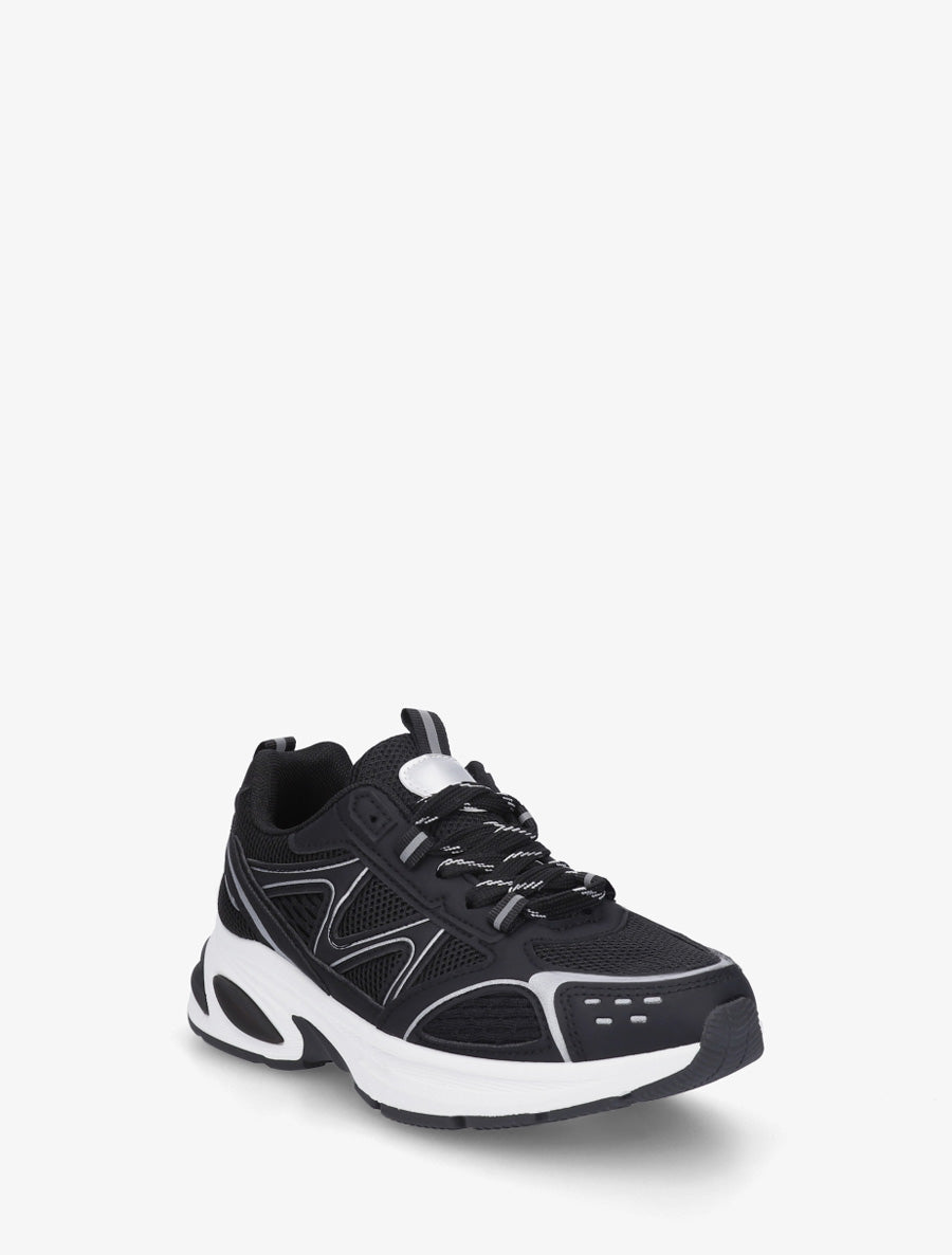 Baskets en tissu et simili - Noir - 2