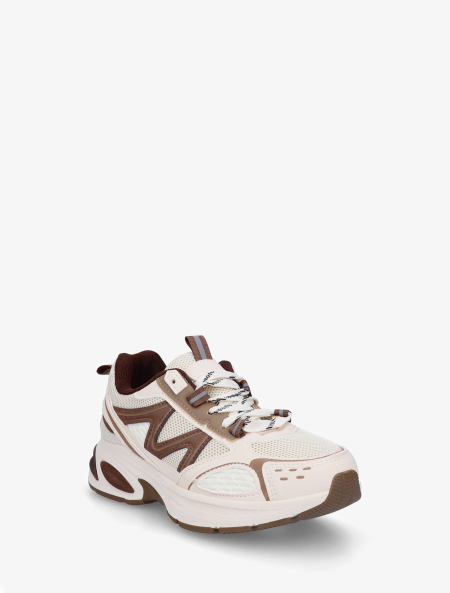 Baskets en tissu et simili - Beige - 2