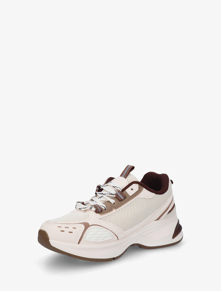 Baskets en tissu et simili - Beige - 3