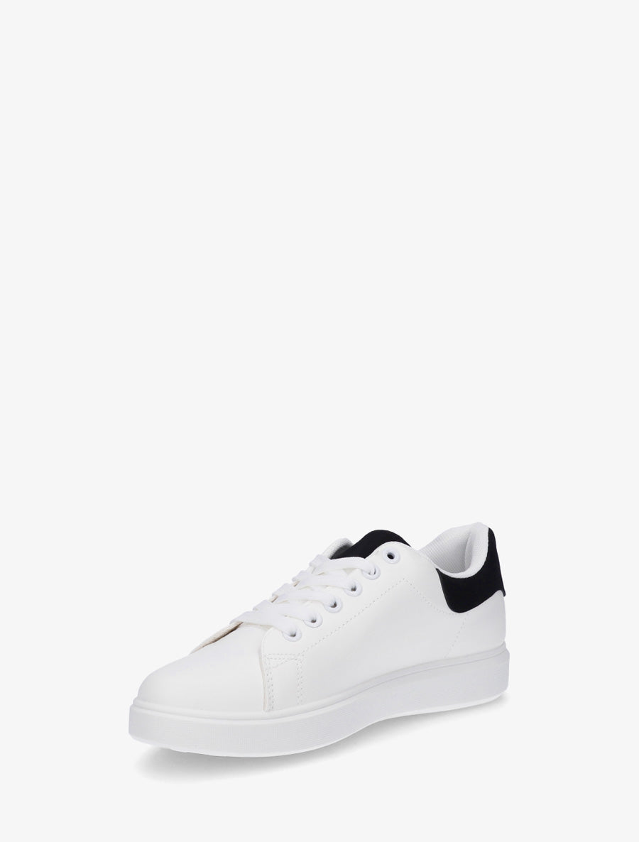 Baskets unies à contrefort contrastant - Noir - 3